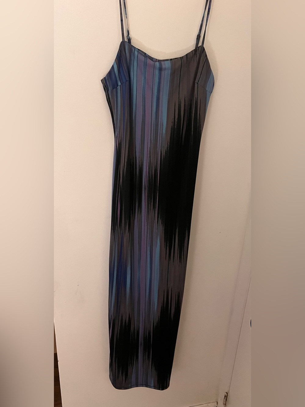 Women's Black and Blue Gradient Maxi Skirt